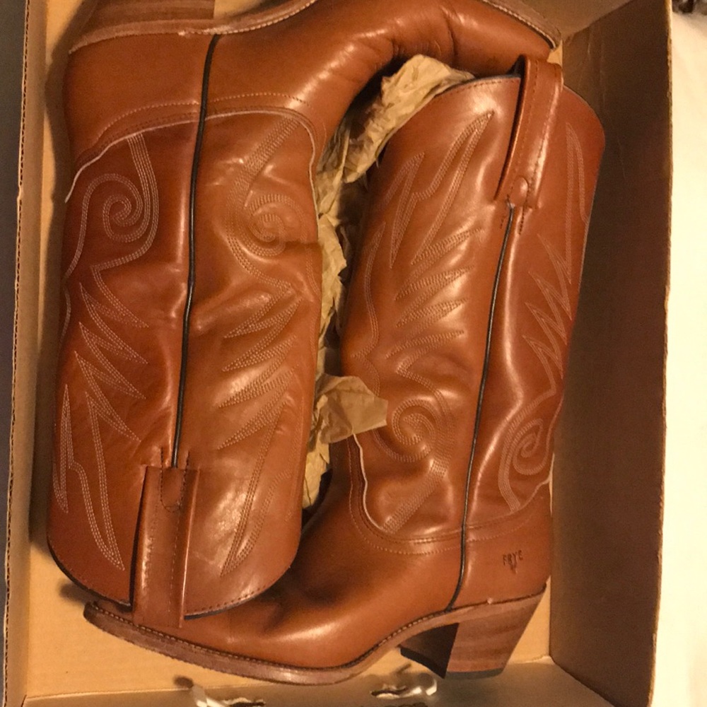 Vintage Frye Cowboy boots, Sz 11 in box/worn twice